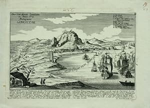 Einblattdruck: "Das von denen Spaniern in Anno 1779. Belagerte Gibraltar." Kupferstich von Johann...