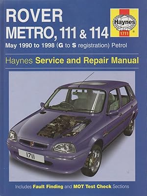 Imagen del vendedor de Rover Metro & 100 series and Repair Manual a la venta por The Glass Key