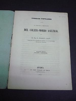 Seller image for (EPIDEMIAS - HIGIENE) CONSEJOS POPULARES SOBRE LA CURACION Y PREVENCION DEL COLERA-MORBO ASIATICO. for sale by Auca Llibres Antics / Yara P�rez Jorques