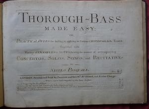 Thorough Bass Made Easy or Practical Rules for finding & applying it's Various Chords with little...