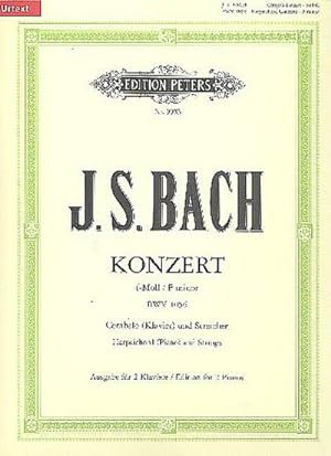 Bild des Verkufers fr Concerto for Harpsichord (Piano), Strings and Basso Continuo No. 5 in F Minor zum Verkauf von AHA-BUCH GmbH