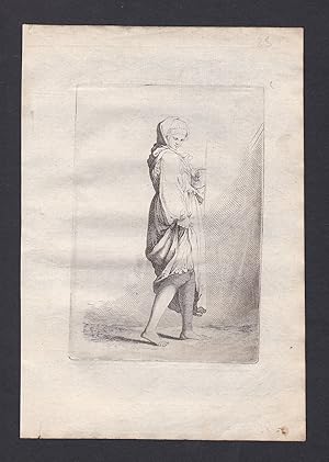 Bild des Verkufers fr Seltene Original-Radierung von einer Frau / rare original etching of a woman - zum Verkauf von Antiquariat Steffen Vlkel GmbH