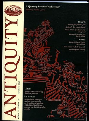 Seller image for Antiquity [Formerly: Antiquity: A Quarterly Review of Archaeology] Volume 77 Number: 297 (September) 2003 for sale by Little Stour Books PBFA Member