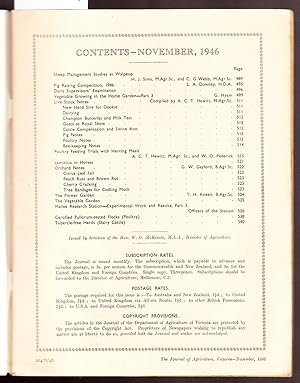 The Journal of the Department of Agriculture Victoria Australia - November 1946 Vol.44-Part 11