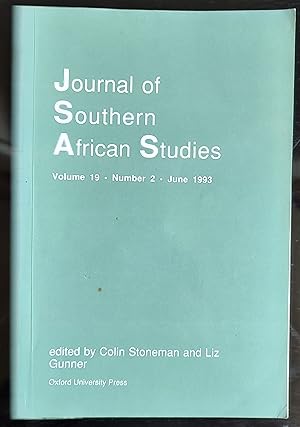 Bild des Verkufers fr Journal of Southern African Studies Volume 18 Number 2 June 1993 zum Verkauf von Shore Books