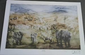 Wild Life Prints : Gordon Vorster : "The Great Crossing", "The Search" - Limited