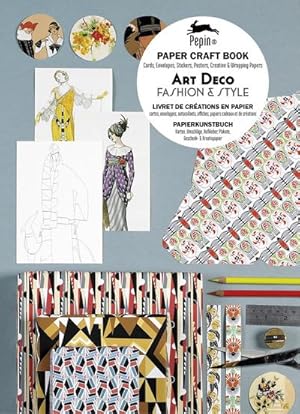 Bild des Verkufers fr Art Deco Fashion & Style: Paper Craft Book / Papierkunstbuch : Paper Craft Book with Cards, Envelopes, Stickers, Posters, Creative and Wrapping Papers zum Verkauf von AHA-BUCH GmbH