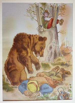 Image du vendeur pour Illustration d'Andr Pec : L'Ours et les deux Compagnons mis en vente par Abraxas-libris