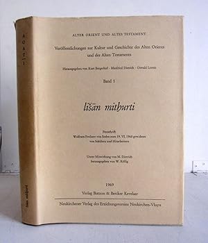 Bild des Verkufers fr lisan mithurti - Festschrift Wolfram Freiherr von Soden zum 19.VI.1968 gewidmet von Schlern und Mitarbeitern - Alter Orient und Altes Testament Band 1 - Adonis-berlieferung, Attis-berlieferung und Osiris-berlieferung; Eine altsumerische Rechentafel et zum Verkauf von Verlag IL Kunst, Literatur & Antiquariat