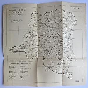 Verkehrskarte von Belgisch-Kongo - Karte 2 - Nach Kongo-Nil-Führer u.a. entworfen / Politische Ei...