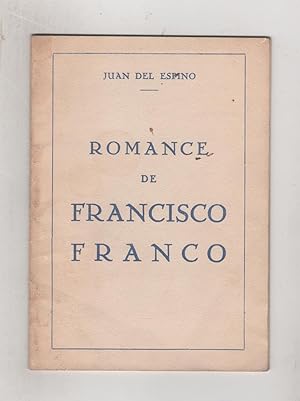 Imagen del vendedor de Romance de Francisco Franco. a la venta por Librera El Crabo