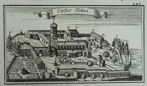 Closter Suben. Kupferstich aus A. W. Ertl "Chur-Bayrischer Atlas" Nürnberg 1687-90, 8 x 14 cm