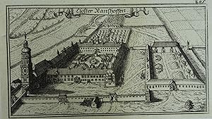 Bild des Verkufers fr Closter Ranshoffen. Kupferstich aus A. W. Ertl "Chur-Bayrischer Atlas" Nrnberg 1687-90, 8 x 14 cm zum Verkauf von Antiquariat Johannes Mller
