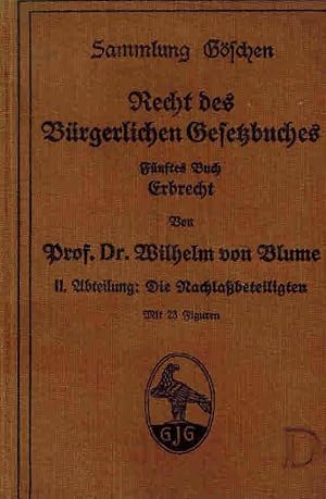 Recht des Bürgerlichen Gesetzbuches. Fünftes Buch. Erbrecht. II. Abteilung: Die Nachlaßbeteiligten.