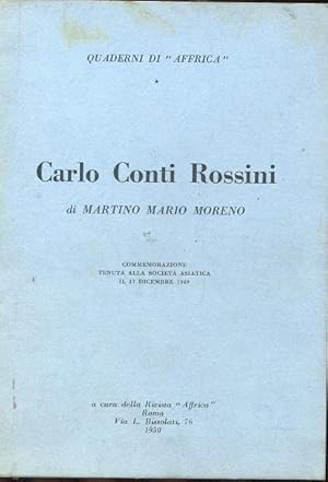 CARLO CONTI ROSSINI, orientalista (Salerno 1872 - Roma 1949), Roma, Rivista Affrica, 1950