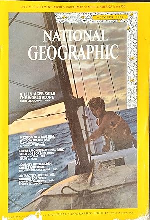 Seller image for National Geographic - October 1968 / "Mexico's New Museum, Window On The Past" / "Journey Into Golden Greece and Rome" / "Antarctica: Icy Testing Ground For Space" / "A Teen-ager Sails The World Alone" / "Great Smokies National Park Solitude For Millions" for sale by Shore Books