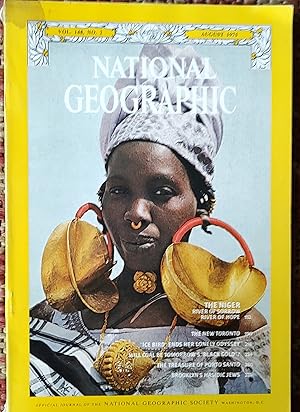 Image du vendeur pour National Geographic Magazine August 1975 / "The Niger: River of Sorrow, River of Hope;" "The New Toronto;" "Ice Bird Ends Her Lonely Odyssey;" "Will Coal be Tomorrow's Black Gold?;" "The Treasure of Porto Santo;" "Brooklyn's Hasidic Jews" mis en vente par Shore Books