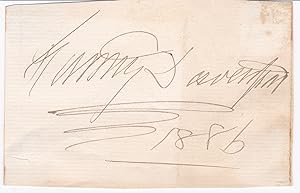 SIGNATURE OF ANGLO-AMERICAN STAGE ACTRESS FANNY DAVENPORT.