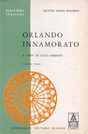 Bild des Verkufers fr ORLANDO INNAMORATO, VOLUME III zum Verkauf von Le-Livre