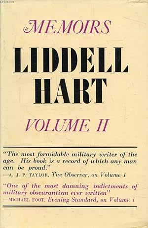 Seller image for THE MEMOIRS OF CAPTAIN LIDDELL HART, VOLUME II for sale by Le-Livre