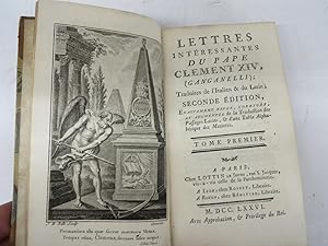 Imagen del vendedor de Lettres Interessantes du Pape Clement XIV, (GAGANELLI); Traduites de l'Italien & du Latin. Tome Premier a la venta por Attic Books (ABAC, ILAB)