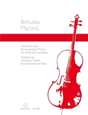 Bild des Verkufers fr Variationen ber ein slowakisches Thema fr Violoncello und Klavier zum Verkauf von AHA-BUCH GmbH