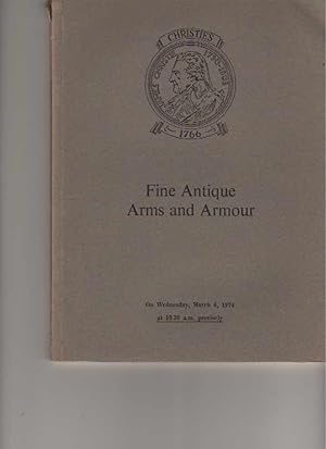 Christies 1974 Fine Antique Arms and Armour