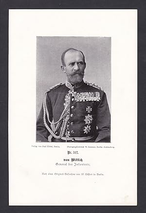 Bild des Verkufers fr von Wittich. General der Infanterie. zum Verkauf von Antiquariat Steffen Vlkel GmbH