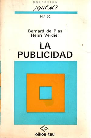 Seller image for La publicidad . for sale by Librera Astarloa