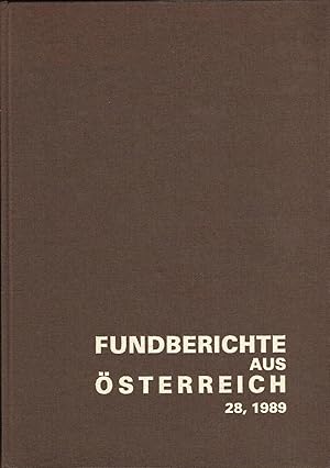 Fundberichte aus Österreich. Band 28, 1989.