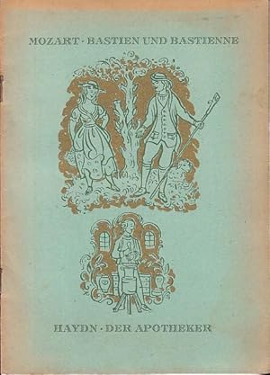 Bild des Verkufers fr 1.Bastien und Bastienne. Singspiel v.Friedrich Wilhelm Weiskern. 2.Der Apotheker. Komische Oper v.Joseph Haydn. Spielzeit 1952 / 1953. Intendant Hans Ohloff. Inszenierung Alfred Steinbrenner. Musikalische Leitung Gnter Schulze. Bhnenbild Barbara / Kurt Weieniw. Darsteller Gertraude Dames / Erika Wolf / Heinz Ilgen / Manfred Schulz / Helmut Schmidt / S.Laass . zum Verkauf von Antiquariat Carl Wegner