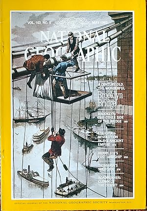 Imagen del vendedor de National Geographic Magazine May 1983 / "A Century Old, the Wonderful Brooklyn Bridge;" "Brooklyn: The Other Side of the Bridge;" "Ethiopia - Revolution in the Ancient Empire;" "Henry VIII's Lost Warship;" "Tasmania's Wild Side;" "Roadrunner: Clown of the Desert" a la venta por Shore Books