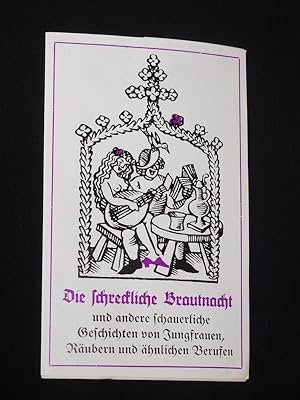 Seller image for Programmheft 4 Maxim Gorki Theater, Studio 1977/78. DIE SCHRECKLICHE BRAUTNACHT UND ANDERE SCHAUERLICHE GESCHICHTEN VON RUBERN, JUNGFRAUEN UND HNLICHEN BERUFEN. Regie: Karl Gassauer, musikal. Ltg.: Fritz Grabner, Mit Jenny Grllmann, Ursula Werner, Hilmar Baumann, Tim Hoffmann for sale by Fast alles Theater! Antiquariat fr die darstellenden Knste