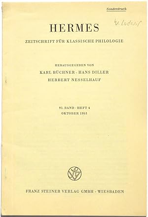 Bild des Verkufers fr Die Phainomena Arats als hellenistische Dichtung. (Sonderdruck) zum Verkauf von Archiv Fuenfgiebelhaus