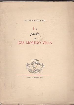 Image du vendeur pour La poesa de Jos Moreno Villa mis en vente par LIBRERA GULLIVER