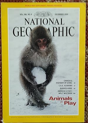 Seller image for National Geographic Magazine, December 1994 / "Animals at Play;" "Canada's Highway of Steel;" "C.S.S. Alabama;" "Buenos Aires;" "America's Poet: Walt Whitman" for sale by Shore Books