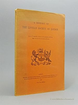 Bild des Verkufers fr A history of the Linnean Society of London. zum Verkauf von Bibliotheca Botanica