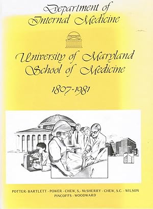 Seller image for Department of Internal Medicine, University of Maryland School of Medicine, 1807-1981 for sale by Bookshop Baltimore