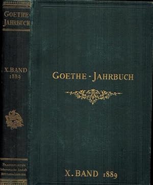 Bild des Verkufers fr Goethe-Jahrbuch. 10. Band mit dem 4. Jahresbericht der Goethe-Gesellschaft. zum Verkauf von Antiquariat Appel - Wessling