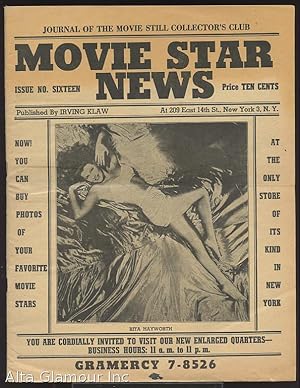 MOVIE STAR NEWS; Journal of the Movie Still Collector's Club Issue No. 16