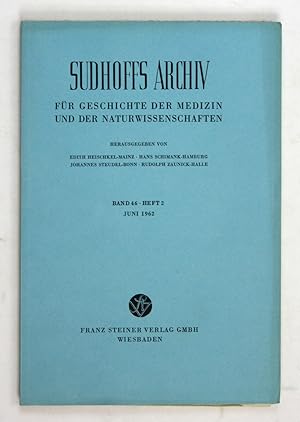 Sudhoffs Archiv für Geschichte der Medizin und der Naturwissenschaften. - Band 46 - Heft 2 - Juni...