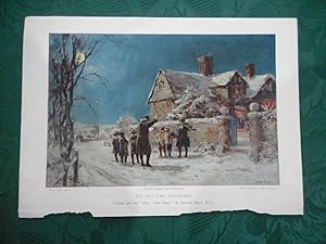 'An Old Time Christmas' PRINT - A Coloured Lithograph from "The Boy's Own Paper". Annual