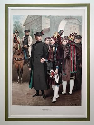 Bild des Verkufers fr Altenburg - (Chromolithographie - Blatt 22, aus: Das groe Buch der Volkstrachten / 1887) zum Verkauf von BuchKunst-Usedom / Kunsthalle