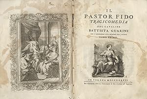 Seller image for [Delle opere] I: il Pastor Fido, tragicomedia con l'annotazioni alla medesima dell'Autore. Rime scelte. II: Delle opere [.] nel quale si contengono le Rime stampate ed inedite, l'Idropica, Commedia con le note di Paolo Rolli, il Discorso di Jason de Nores [ecc.]. III: Delle opere [.] nel quale si contengono il Verato [ecc.]. IV: Delle opere [.] nel quale si contengono le Considerazioni intorno al Pastorfido [ecc.]. for sale by Libreria Oreste Gozzini snc