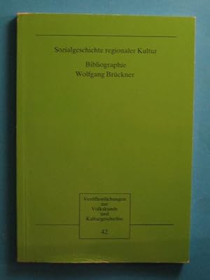 Bild des Verkufers fr Sozialgeschichte regionaler Kultur. Bibliographie. zum Verkauf von Antiquariat Messidor