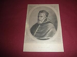 Gregorio XIII. Grabado en blanco y negro