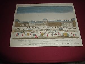 Le Palais des Tuileries du Cote de la Cour.Uve d optique grabado iluninado en color