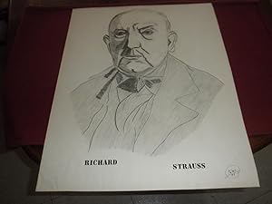 Richard Strauss. Dibujo a carboncillo