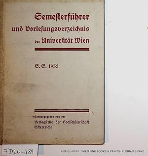 Wien- Semesterführer Vorlesungsverzeichnis Wien. Semesterführer und Vorlesungsverzeichnis der Uni...