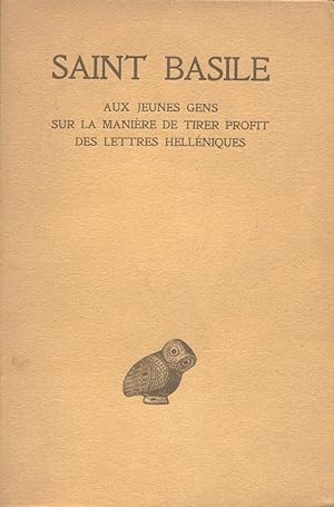 Seller image for Aux jeunes gens sur la manire de tirer profit des lettres hellniques for sale by Calepinus, la librairie latin-grec